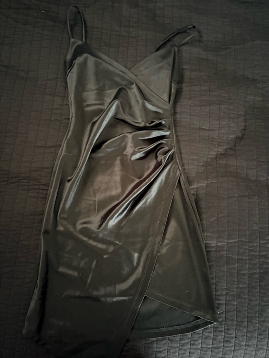 Windsor Dresses & Skirts - Windsor Black Satin Mini Dress